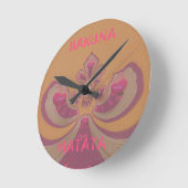 Hakuna Matata Frohe Weihnachten schöne Herzen Desi Runde Wanduhr (Winkel)