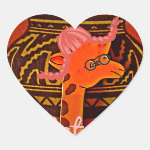Hakuna Matata: Fröhliche afrikanische Kunst iPhone Herz-Aufkleber