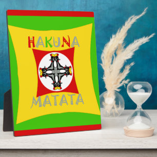 Hakuna Matata Fun Rasta Colors: Lebhaft & sorglos Fotoplatte