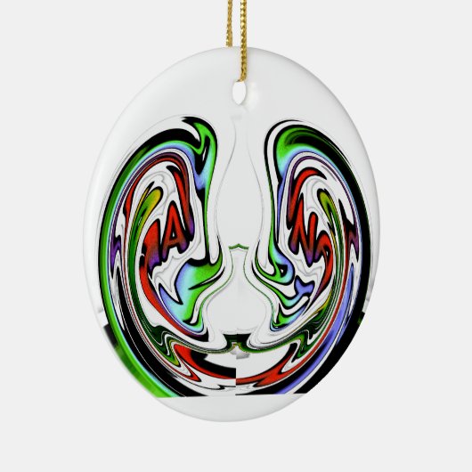 Hakuna Matata Funny Funny Fish Geschenk Farben Keramik Ornament (Rechts)