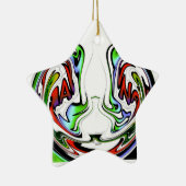 Hakuna Matata Funny Funny Fish Geschenk Farben Keramik Ornament (Rechts)