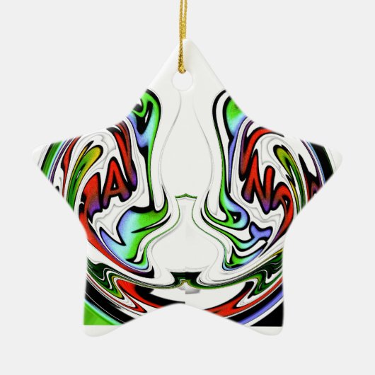 Hakuna Matata Funny Funny Fish Geschenk Farben Keramik Ornament (Vorne)