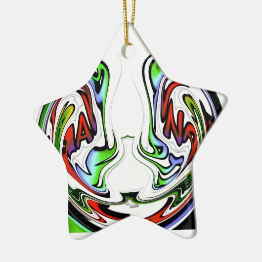 Hakuna Matata Funny Funny Fish Geschenk Farben Keramik Ornament (Links)