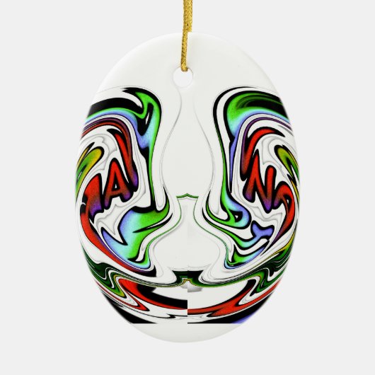 Hakuna Matata Funny Funny Fish Geschenk Farben Keramikornament (Vorne)