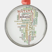 Hakuna Matata Geschenkfarbe Silbernes Ornament (Vorne)