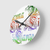 Hakuna Matata gibt rasta color.png Runde Wanduhr (Winkel)