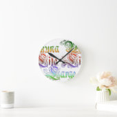 Hakuna Matata gibt rasta color.png Runde Wanduhr (Zuhause)