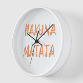 Hakuna Matata Gifts Cool Text Wanduhr (Winkel)