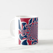 Hakuna Matata Gifts trendig stilvoll rot und blau. Kaffeetasse (Vorderseite Links)