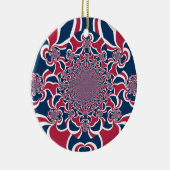 Hakuna Matata Gifts trendig stilvoll rot und blau. Keramikornament (Rechts)