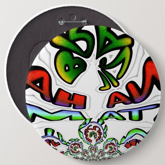 Hakuna Matata Graffiti Kunstdruckerei Button (Vorne & Hinten)