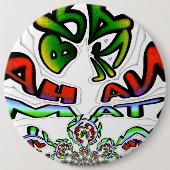 Hakuna Matata Graffiti Kunstdruckerei Button (Vorderseite)