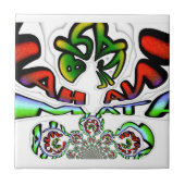 Hakuna Matata Graffiti Kunstdruckerei Fliese (Vorderseite)