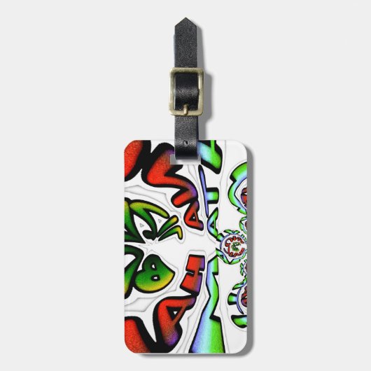 Hakuna Matata Graffiti Kunstdruckerei Gepäckanhänger (Vorderseite vertikal)