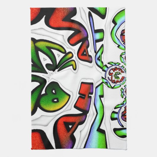 Hakuna Matata Graffiti Kunstdruckerei Handtuch (Vertikal)