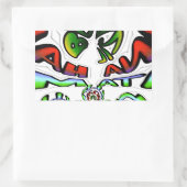 Hakuna Matata Graffiti Kunstdruckerei Rechteckiger Aufkleber (Tasche)