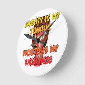 Hakuna Matata HAkuna Matata Big Mouth. Runde Wanduhr (Winkel)