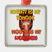 Hakuna Matata HAkuna Matata Big Mouth. Silbernes Ornament (Vorne)