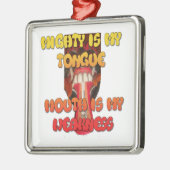 Hakuna Matata HAkuna Matata Big Mouth. Silbernes Ornament (Links)