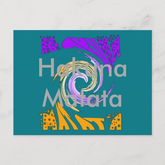 Hakuna Matata Hakuna Matata Giftkarten Postkarte (Vorderseite)