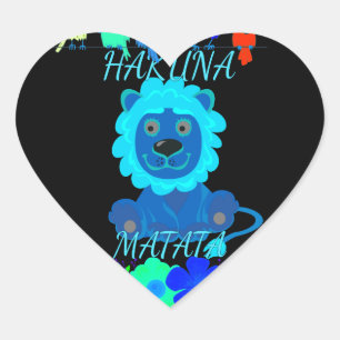 Hakuna Matata Hakunamatata Baby lion king.png Herz-Aufkleber