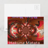 Hakuna Matata Halloween Mask Kaleidoskop Abstrakt Postkarte (Vorne/Hinten)