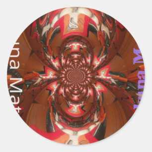 Hakuna Matata Halloween Mask Kaleidoskop Abstrakt Runder Aufkleber