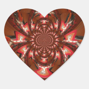 Hakuna Matata Halloween-Maske Kaleidoskop Abstrakt Herz-Aufkleber