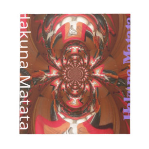 Hakuna Matata Halloween-Maske Kaleidoskop Abstrakt Notizblock