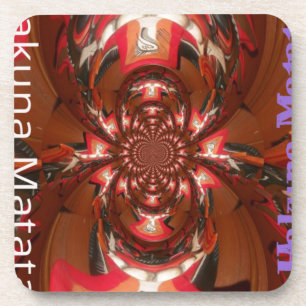 Hakuna Matata Halloween-Maske Kaleidoskop Abstrakt Untersetzer
