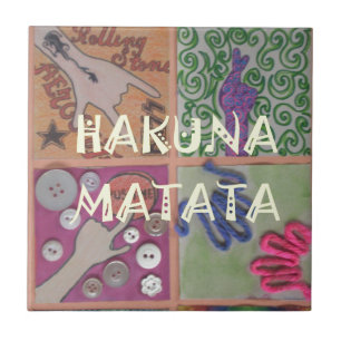 Hakuna Matata Handzeichen Kunst Druck Fliese