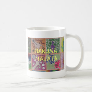 Hakuna Matata Handzeichen Kunst Druck Kaffeetasse