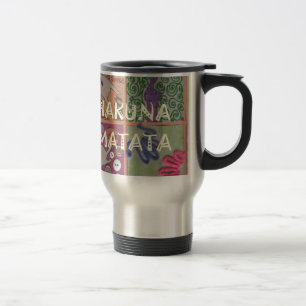 Hakuna Matata Handzeichen Kunst Druck Reisebecher