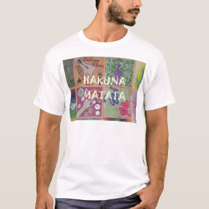 Hakuna Matata Handzeichen Kunst Druck T-Shirt