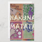Hakuna Matata Handzeichen Kunst drucken Briefpapier (Vorne/Hinten)