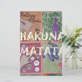 Hakuna Matata Handzeichen Kunst drucken Briefpapier (Stehend Vorderseite)