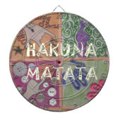 Hakuna Matata Handzeichen Kunst drucken Dartscheibe (vorne)