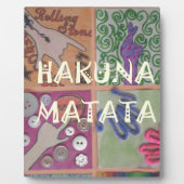 Hakuna Matata Handzeichen Kunst drucken Fotoplatte (Vorderseite)