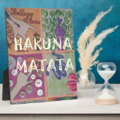 Hakuna Matata Handzeichen Kunst drucken Fotoplatte (Seite)