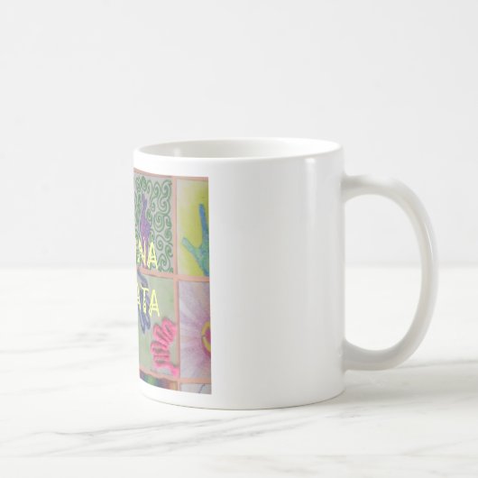 Hakuna Matata Handzeichen Kunst drucken Kaffeetasse (Rechts)