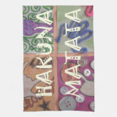 Hakuna Matata Handzeichen Kunst drucken Küchentuch (Vertikal)