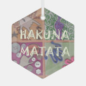 Hakuna Matata Handzeichen Kunst drucken Ornament Aus Glas (Vorderseite)