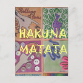 Hakuna Matata Handzeichen Kunst drucken Postkarte (Vorderseite)