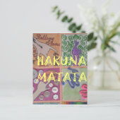 Hakuna Matata Handzeichen Kunst drucken Postkarte (Stehend Vorderseite)