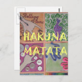 Hakuna Matata Handzeichen Kunst drucken Postkarte (Vorne/Hinten)