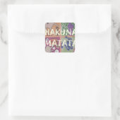 Hakuna Matata Handzeichen Kunst drucken Quadratischer Aufkleber (Tasche)