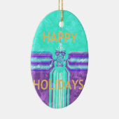 Hakuna Matata Happy Holidays Keramikornament (Rechts)