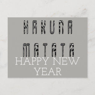 Hakuna Matata Happy New Year Feiertagspostkarte
