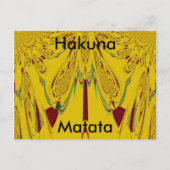 Hakuna Matata Horizontale Vorlage Postkarte (Vorderseite)