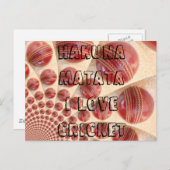Hakuna Matata I Liebe Cricket Postkarte (Vorne/Hinten)